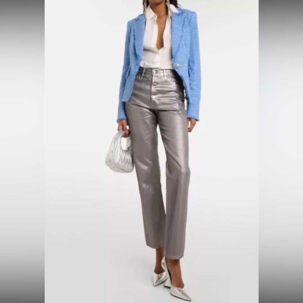 NWT! Veronica Beard Daniela Hi-Rise Straight Jean. Gunmetal Gray. Size 26